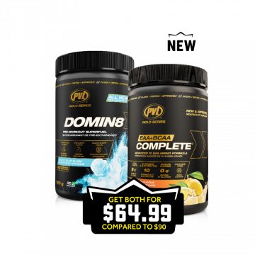 PVL Domin8 40 Servings & Eaa+BCAA Complete 30 Servings Combo