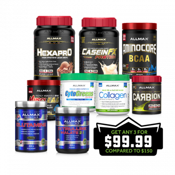 Allmax Nutrition Line Drive Any 3 for $99.99