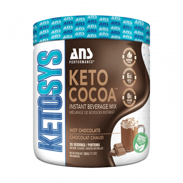 ANS Performance Keto Cocoa 20 Servings Instant Hot Chocolate