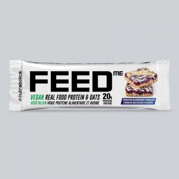 Nutrabolics Feed Vegan Bar 12 Bars Per Box Frosted Blueberry Cobbler