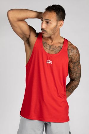 King Lifestyle Men's Elite Performance Stringer (Red)