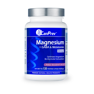CanPrev Magnesium + GABA + Melatonin for Sleep 120 V-Caps