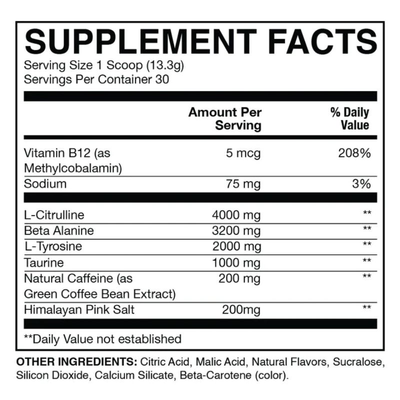 CBUM X RAW Essential PreWorkout 30 Servings Supplement King