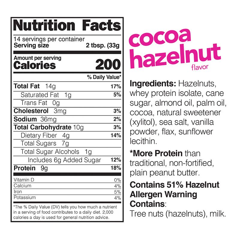Nuts N' More High Protein Hazelnut Butter Chocolate Hazelnut